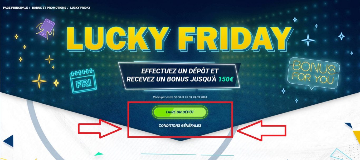 1xBet Friday bonus